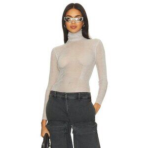 SER.O.YA Piper Sweater in Silver XSmall New Womens Turtleneck Knit Top